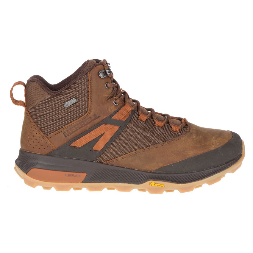 Bottes Merrell Zion Mid Waterproof Marron Homme | I.O.YNGB